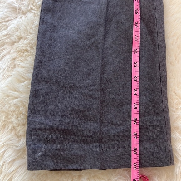Eileen Fisher Grey Linen pant, wide-leg, zipper & hook in the front, size 6 - Picture 11 of 12